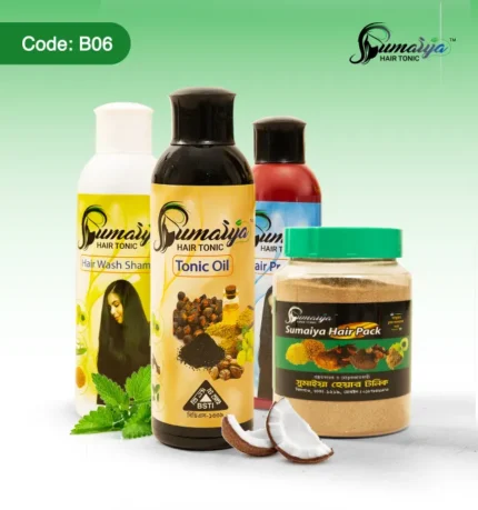 Sumaiya Hair Tonic Premium Combo Pack (Tonic Oil + Hair Protein Oil + Hair Wash Shampoo + Hair Pack) Code: B06