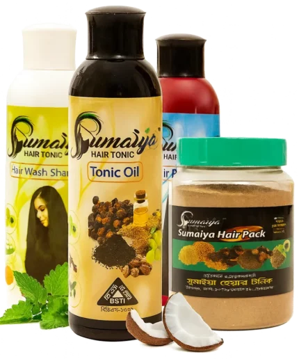 Sumaiya Hair Tonic Premium Combo Pack (Tonic Oil + Hair Protein Oil + Hair Wash Shampoo + Hair Pack) 100ML Code: S04